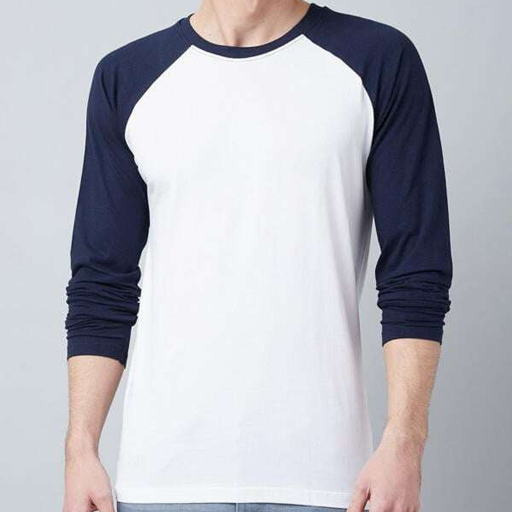 Advaxe-P1 White Navy Long Sleeve T-Shirt - Image 1